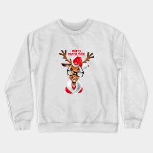 hipster santa Crewneck Sweatshirt